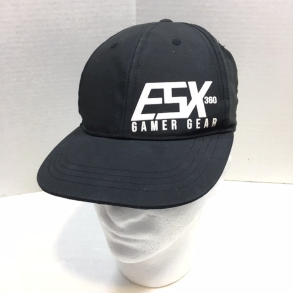 ESX 360 Esports Pro-Wear Gamer Gear Adjustable Hat Cap Black Youth One Size